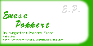 emese poppert business card